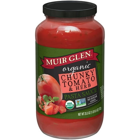 Organic, Pasta Sauce, Chunky Tomato & Herb, 25.5 oz, USDA Certified Organic By Muir Glen From