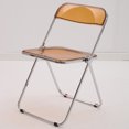 thumbnail image 2 of Silla De Comedor Plegable Silla De Comedor Plegable De Acrílico Tienda De Ropa Silla Plegable Silla De Comedor Plegable Para El Hogar Silla Plegable Portátil Silla Plegable De ANGGREK Marrón, 2 of 5