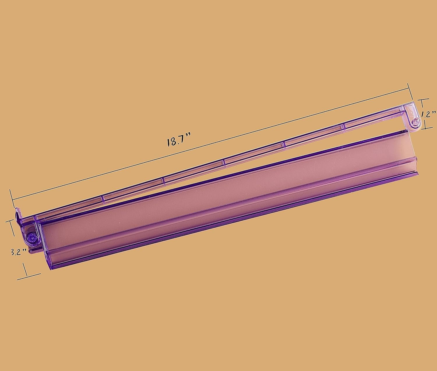 Set of 4 All in one Transparent Mahjong Rack & Pusher Acrylic Mah Jongg Rack Pusher 18" (Purple)