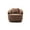 Brown, variant on 360° Swivel Mid Century Modern Curved 1 Couch, Boucle Fabric For Living Area, Bedroom, Office - Brown Rotating Glowing Room,