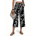 thumbnail image 6 of VDJ Women Summer Capri Pants High Waisted Straight-Leg Flowy Pants Lightweight Pull on Capris Trousers with Pockets Size L, 6 of 8