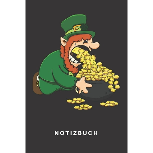 Notizbuch Notizbuch Notizheft Schreibbuch 110 Seiten Liniert Linien Din A5 St Patricks Day Saint Patrick Irland Irish Pattys Day Kobold Gold Kleeblatt Kotzen Ubergeben Lustig Bier Saufen Paperback Walmart