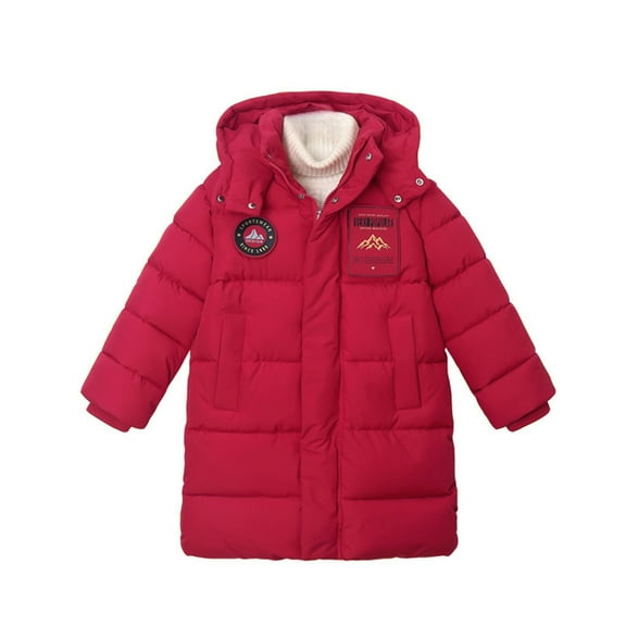 KAUOD Boys Girls Winter Puffer Coats Outdoor Hiking Snow Ski Hooded Jackets Kids Quilted Insulated Warm down Outwear