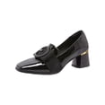 thumbnail image 1 of Zapatos de tacón bajo y grueso para mujer, punta cuadrada, para boda, fiesta, talla 37 Negro, 1 of 7