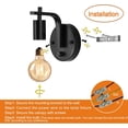 thumbnail image 6 of Wall Sconces Set of Two, Wall Light with Switch, Dimmble Black Sconce Lights Indoor, Wall Lights for Bedroom, Bedside Wall Lamps, 6 of 6