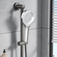 thumbnail image 1 of Cabezal de ducha de alta presión, ajuste universal, alto ahorro de agua, adaptador de 1/4'', forma redonda, presurizado para baño de hotel. plata, 1 of 8