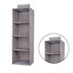 thumbnail image 5 of Organizador de almacenamiento de armario colgante para niños, estante de sala de estar para el hogar, bolsa de ropa para dormitorio, caja de lino de algodón de 4 capas Speravity HA2652-02, 5 of 7