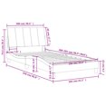 thumbnail image 4 of vidaXL Bed Frame with Headboard Dark Grey 100x203 cm Velvet, 4 of 5