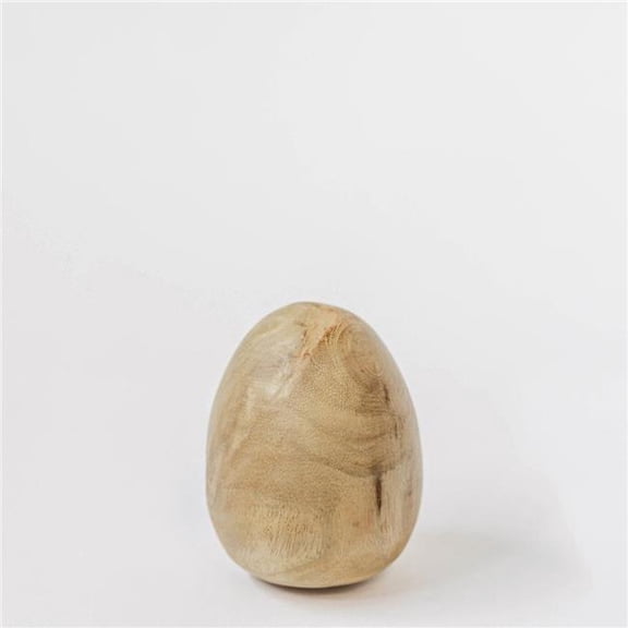 Natural Color Wooden Egg Shaped Paperweight