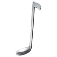 thumbnail image 3 of Cuchara de café de acero inoxidable con forma de nota musical, cucharón de metal, cucharas de postre, cucharas de miel, cucharas de té para tazas, utensilios de cocina (mango corto), 3 of 7