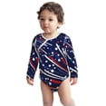 thumbnail image 2 of Xecao Red White Blue Fireworks 1 Print Baby unisex-baby Cotton Long-sleeve Bodysuits-18 Months, 2 of 6