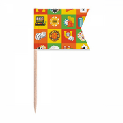 Square Casino Objects Illustration Toothpick Flags Labeling Marking for Party Cake Food Cheeseplate