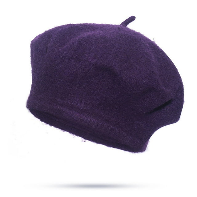 Boinas de pintor de color liso para mujer y para invierno, gorro cálido para mujer