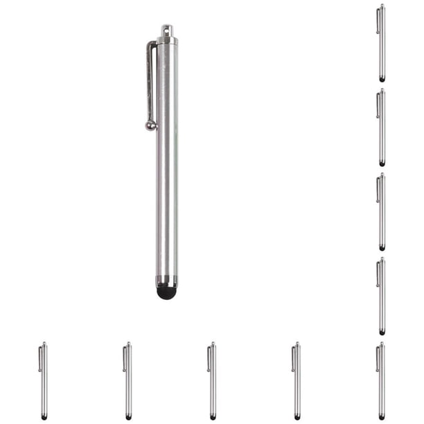 Matsuzay Plumas capacitivas Pluma de pantalla táctil Punta de goma Stylus ligero Velocidad de respuesta rápida Tableta Teléfono móvil Útiles Astilla 10piezas