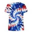 thumbnail image 4 of 4th of July Outfits for Women Cotton Loose Short Sleeve Patriotic T Shirts American Flag Tops Holiday Graphic Tees (XL, Multicolor), 4 of 5