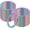 Rainbow, variant on 20pcs Split Keychain Rings, 30mm Round Flat Keyrings Stainless Steel Open Key Chain Ring Dog Tag Rings for DIY Craft Lanyard, 2mm Thick, Black