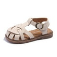 thumbnail image 2 of NOKIO Girls' Strappy Sandals Toddler Rubber Sandals Girls' Princess Sandals Kids Girls Sandals Casual Sticky Shoelaces Light Weight Adjustable Straps Summer Little Child/Big Kid, 2 of 3