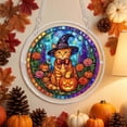 thumbnail image 6 of Halloween Sun Catcher for Window Hanging, 8 Styles Stained Glass Acrylic Puzzle Suncatcher for Windows Wall Car, Spooky House Warming Gift for Family Friends by MPOISVA, 6 of 7