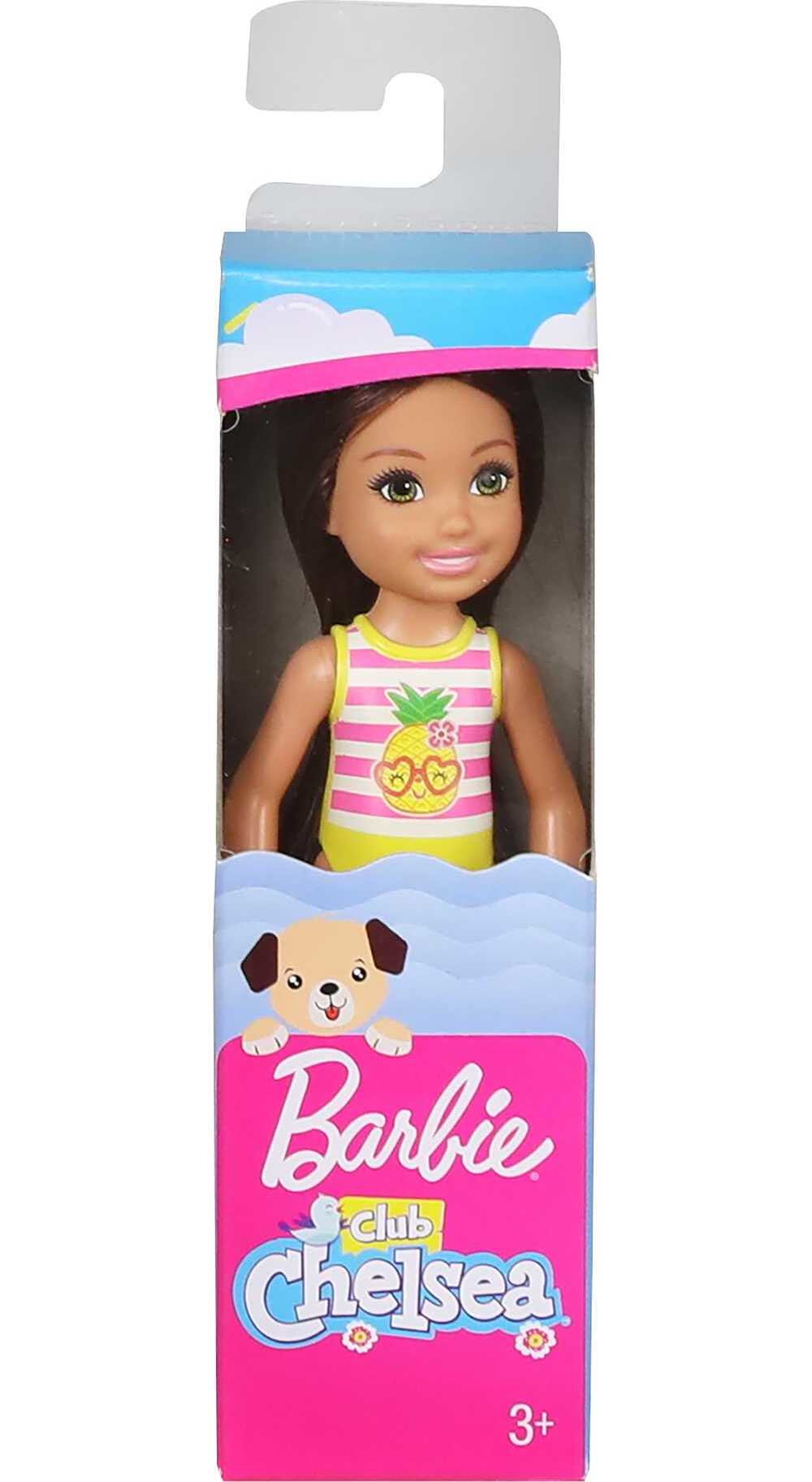 Barbie Club Chelsea Doll, Small Doll with Long Brown Hair, Green Eyes & Pineapple-Graphic Swimsuit - image 5 of 5
