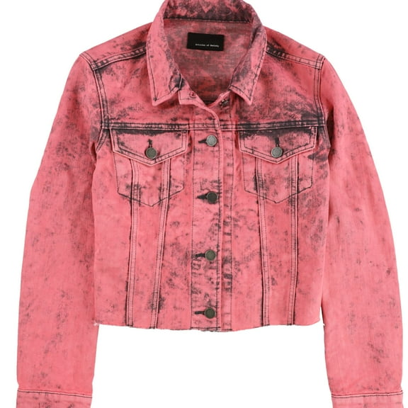 Articles of Society Womens Vegas Jean Jacket, Pink, Small