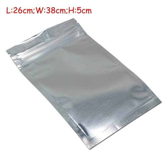 EGNMCR Sealer Bags （L+W+H:26+38+5）100 Resealable Smell Proof Bags Holographic Ziplock Bags The Packing