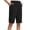 Black, variant on Cotton Linen Shorts for Women Loose Fit Knee Length Bermuda Shorts Casual Wide Leg Elastic Waist Workout Shorts My Items Cotton Linen Summer Pants