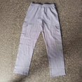 thumbnail image 3 of Homeyce Men's Lightweight Linen Jogger Pants with Elastic Waist Drawstring Straight-Legs Pants with Pockets Cotton Linen Long Pants Summer Beach Vacation Yoga Casual Linen Dress Trousers,Gray M, 3 of 5
