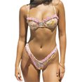 thumbnail image 1 of Txlixc - Conjunto de bikini de verano para mujer, 2 piezas, sin mangas, sin espalda, sujetador acolchado + tanga floral de cintura baja Txlixc Moda, 1 of 9