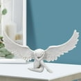 thumbnail image 4 of Vintage Resin Angel Sculpture Wing Figures 3D Embrace Statue Home Desktop Ornaments Artwork Figure Indoor or Outdoor Garden Decoration, 4 of 10