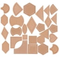 thumbnail image 4 of 54 unids / set de pntils de edredón mixtas hechas a mano, pntil de pntil de patrón acrílico transparente, herramienta de bricoje Macarena Plantillas de acrílico para acolchar, 4 of 8