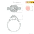 thumbnail image 4 of ANGARA Natural 0.55 Ct. Diamond Halo Engagement Ring in 14K White Gold for Women (Ring Size: 3.5), 4 of 9