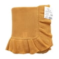 thumbnail image 5 of The Pioneer Woman Ruffle Knit Oversized Couch Throw Blanket, Mustard, 50 x 72 in, 5 of 6