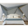 thumbnail image 2 of 3D Wallpaper Geometric Concrete Lines SKU# WAL0034, 2 of 9