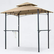 MASTERCANOPYÂ  8 x 5 Grill Gazebo Outdoor BBQ Gazebo Canopy with 2 LED Lights (Khaki)
