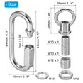 thumbnail image 2 of Unique Bargains M10 Lamp Female Loop Holder with Chain Quick Link Lifting Eye Nut Hook Ring 44 Lbs Load Silver, 2 of 5