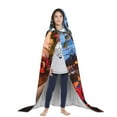 thumbnail image 3 of Honeii Tropical Beach Candlelight Print Poncho Cape, Cloak Coat, Snuggly Hooded Wearable Blanket, Hooded Cape For Teenagers,Halloween Costumes-Medium, 3 of 7