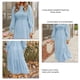 thumbnail image 4 of Vestido Maxi Fluido, Elegante Vestido De Cuello Redondo En Capas Plisado Para Ir De Compras Para El Trabajo Para Dama ANGGREK No, 4 of 5