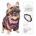 thumbnail image 2 of Bingfone America Flag Glitter Dog Clothes Hoodie, Pet Winter Coat,Puppy Sweatshirts for Small Dogs Boy Girl,Suitable for All Breeds-X-Small, 2 of 6