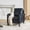 Navy, variant on Tina's Home Mid-century Modern Genuine Leather Accent Armchair with Unique Arm Design, Nailhead Trim & Loose Cushion, Living Room / Bedroom Chair, Brown, Assembly Required