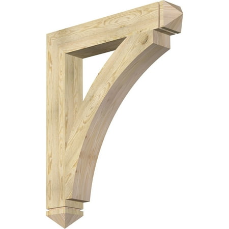 

Ekena Millwork 6 W x 38 D x 46 H Thorton Arts & Crafts Rough Sawn Bracket Douglas Fir