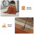 thumbnail image 5 of Burnt Orange Brown Bathroom Rug 2'x3', Farmhouse Vintage Wooden Low Profile Front Entryway Rug with Tassels, Woven Cotton Washable Kitchen Mat Carpet for Foyer Bedroom Back Door Decor, 5 of 9