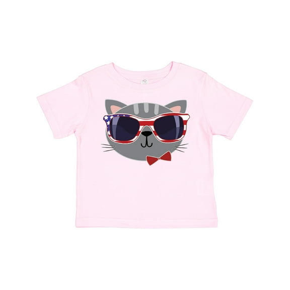 Inktastic 4th of July Girl Patriotic Cat Boys or Girls Toddler T-Shirt