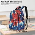 thumbnail image 7 of FKELYI 17 Inch School Backpack for Boys Spacious Book Bag with Multi Pockets Girls Schoolbag July 4th Star Tie-Dye Print Lightweight Travel Bags for Teen Children, 7 of 7