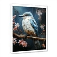thumbnail image 2 of Designart "Murmuring Hummingbird in Moonlight Blue IV" Animals Framed Wall Art - Traditional Blue Bird Entryway Framed Wall Art, 2 of 6