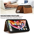 thumbnail image 3 of Dteck Case for Apple iPhone 11 6.1-inch,Shockproof Rubber Case Card Holder Wallet Hybrid Leather Kickstand Protector Cover for iPhone 11,Brown, 3 of 6