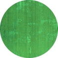 thumbnail image 1 of Ahgly Company Indoor Round Oriental Green Industrial Area Rugs, 4' Round, 1 of 4