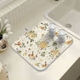 thumbnail image 4 of Yayeee Dish Drying Mat for Kitchen Counter 18" x 24" Microfiber Super Absorbent Coffee Decorative Pad, Birds Sunflowers, 4 of 9