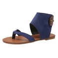 thumbnail image 2 of AXXD Women Sandals Clearance Under $10 Summer Casual Round Head Comfy Sandals Pinch Toe Beach Casual Shoes, 2 of 7