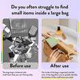 thumbnail image 4 of 3PCS Small Makeup Bag for Purse, Waterproof Leather Purse Organizers for Inside Purse, Snap Closure Organizer Pouch, 4 of 9