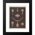 thumbnail image 2 of Martin Gerlach 11x14 Black Modern Framed Museum Art Print Titled - Seven Designs for Jewelry, Including Bracelets, Earrings, and Necklace with Pink Pearls. (1872 - 1873), 2 of 5
